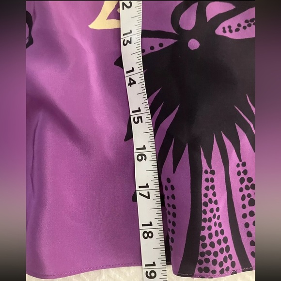 Anthropologie Hand Printed Sariah Limited Edition Very Rare Purple Floral Print - Picture 9 of 16